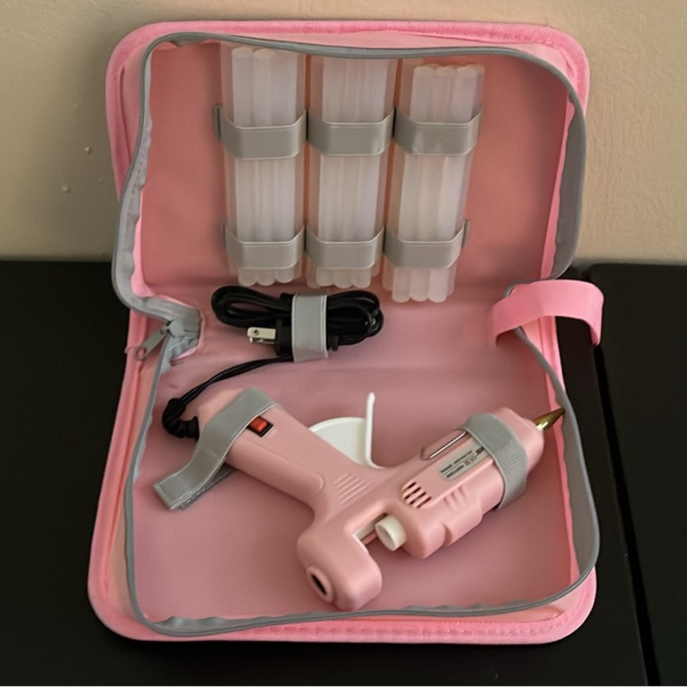 Pink Hot Glue Gun Set with Case